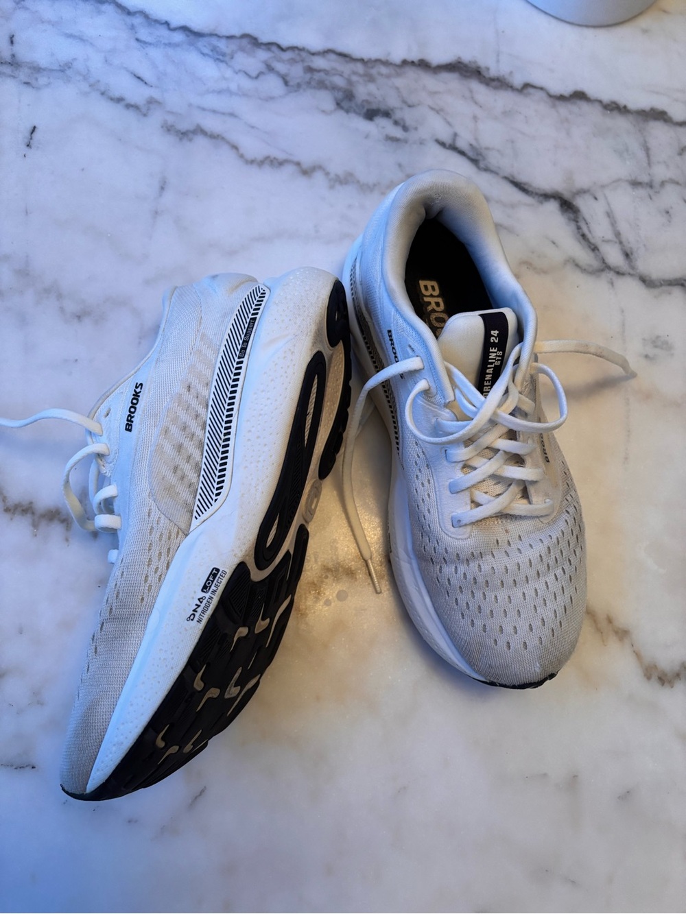 Brooks Women’s White and Black Running Sneakers